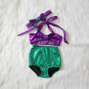 Children Swimsuits - Girls Two Piece Bathing Suit-Tie Front