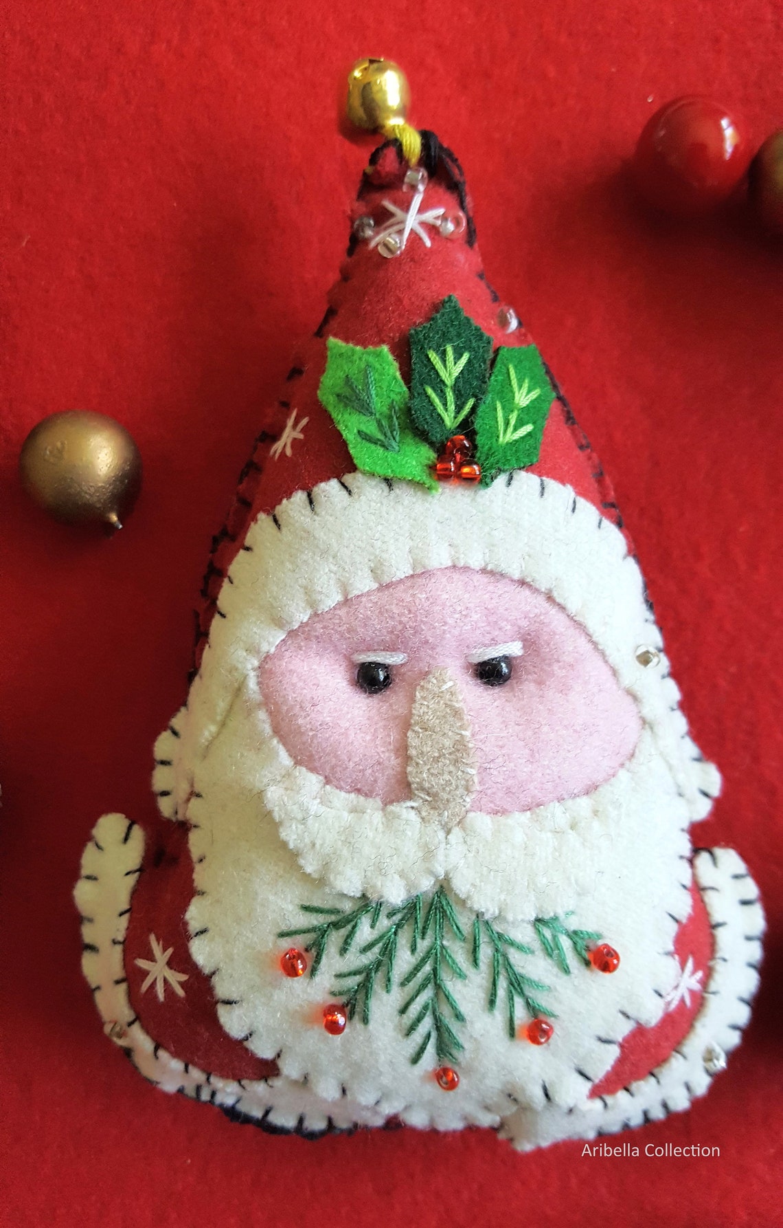 Felt Ornament Santa Claus Christmas Tree Decoration Holiday - Etsy