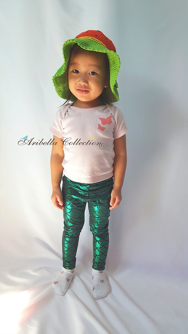 Mermaid Leggings Girls Toddler Baby 