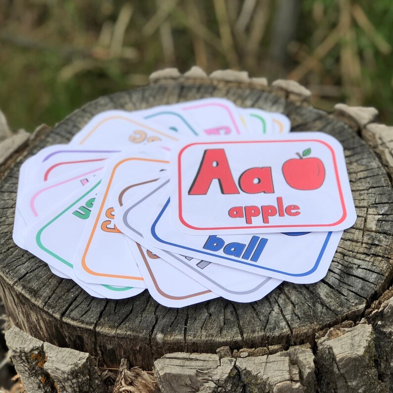 Abc's Horizontal ABC Horizontal Flashcards / Digital Download / Printable / Alphabet ...