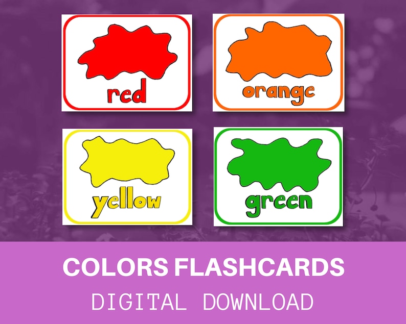 Hues Flashcards / Electronic Down load / Printable / Instantaneous Obtain / Vocabulary / Coach Your Baby toward Examine image about Colors Flashcards Printable titled Shades Flashcards / Electronic Down load / Printable / Quick Obtain / Vocabulary / Coach Your Kid in the direction of Go through