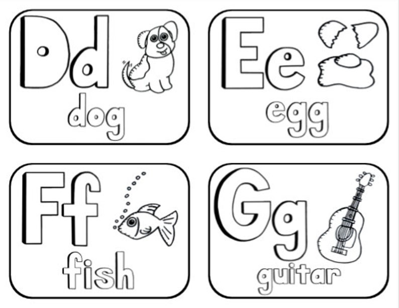 Free Download Printable Alphabet For Print In Black And White Mode