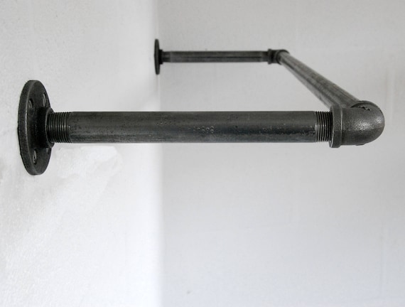 Industrial Laundry Room Rack Drying Rack Clothes Drying Bar Towel Bar Rustic Entryway Rack Farmhouse Clothes Hanger Gun Metal Gray Bar Etsy