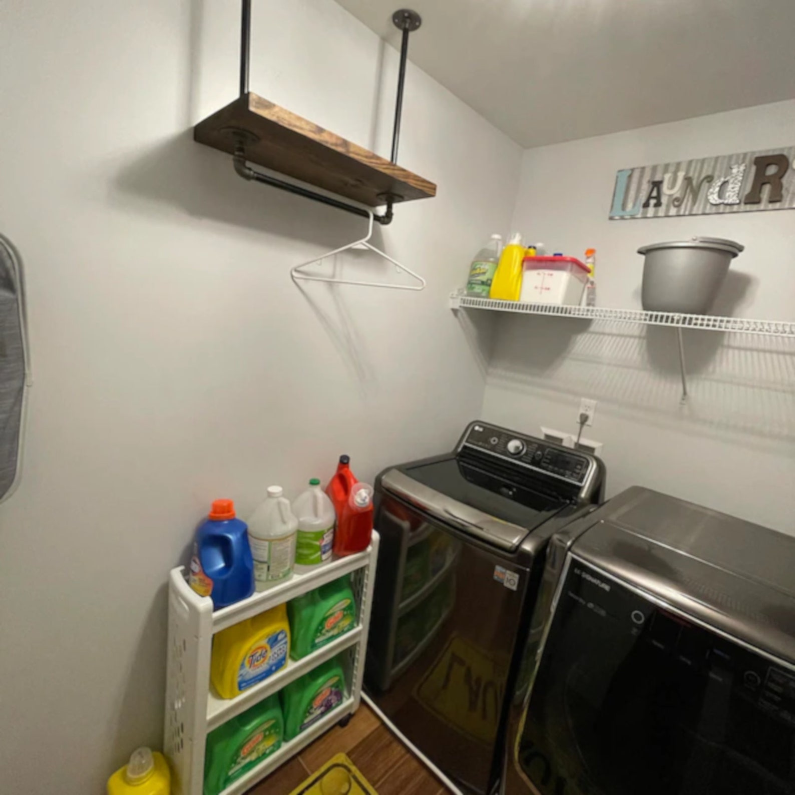 Farmhouse Laundry Room Storage Rack 11.25 Deep Drying Etsy