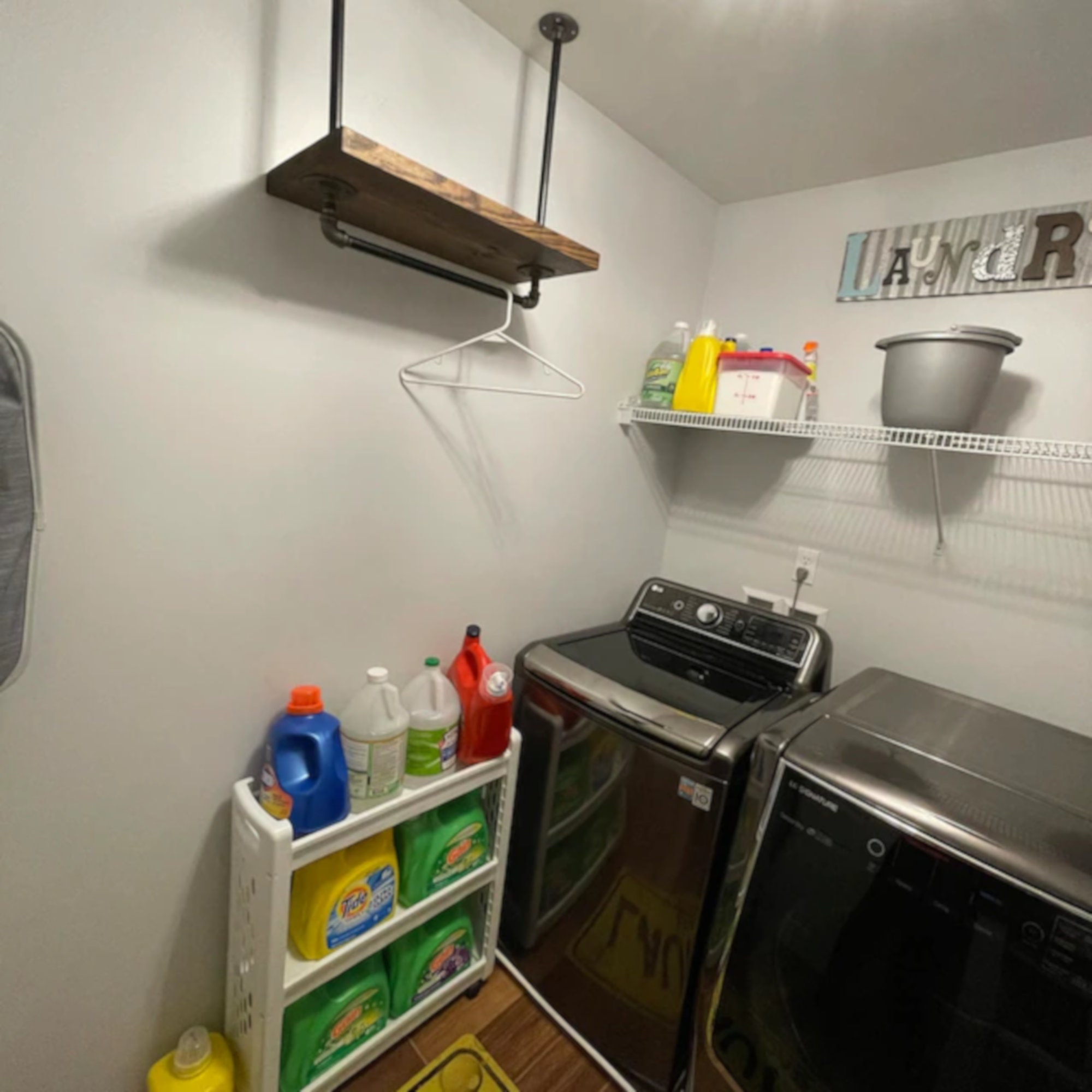 Farmhouse Laundry Room Storage Rack 11.25 Deep Drying Etsy