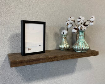 Floating Shelf, Rustic Shelf and Low Profile brackets, Wood Wall Shelves, Pine Floating shelf, Farmhouse Rustic Shelves, Farmhouse Decor