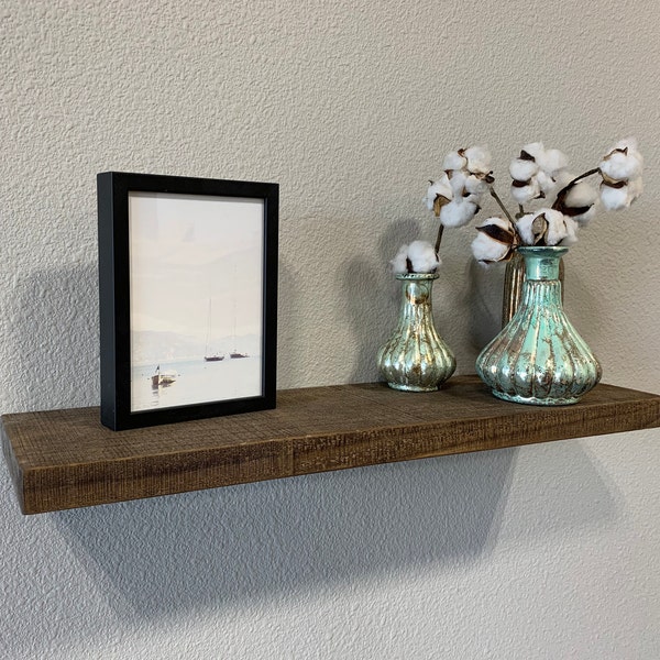 Floating Shelf, Rustic Shelf and Low Profile brackets, Wood Wall Shelves, Pine Floating shelf, Farmhouse Rustic Shelves, Farmhouse Decor