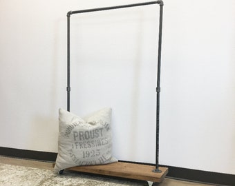 Clothing Rack. Industrial Retail Clothing and Garment Rack. Loft Clothes Hanger, Loft Clothing rack, Apartment decor, Rolling clothes cart