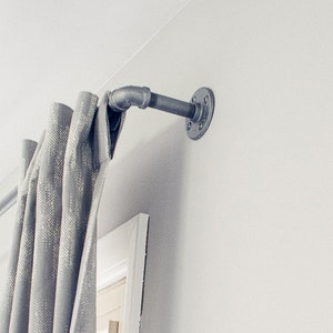 Galvanized Window Curtain Rod, Urban Industrial Chic pipe