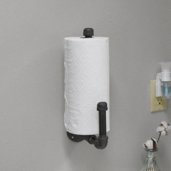 Wall Mounted Paper Hand Towel Holder. Rustic Industrial Paper