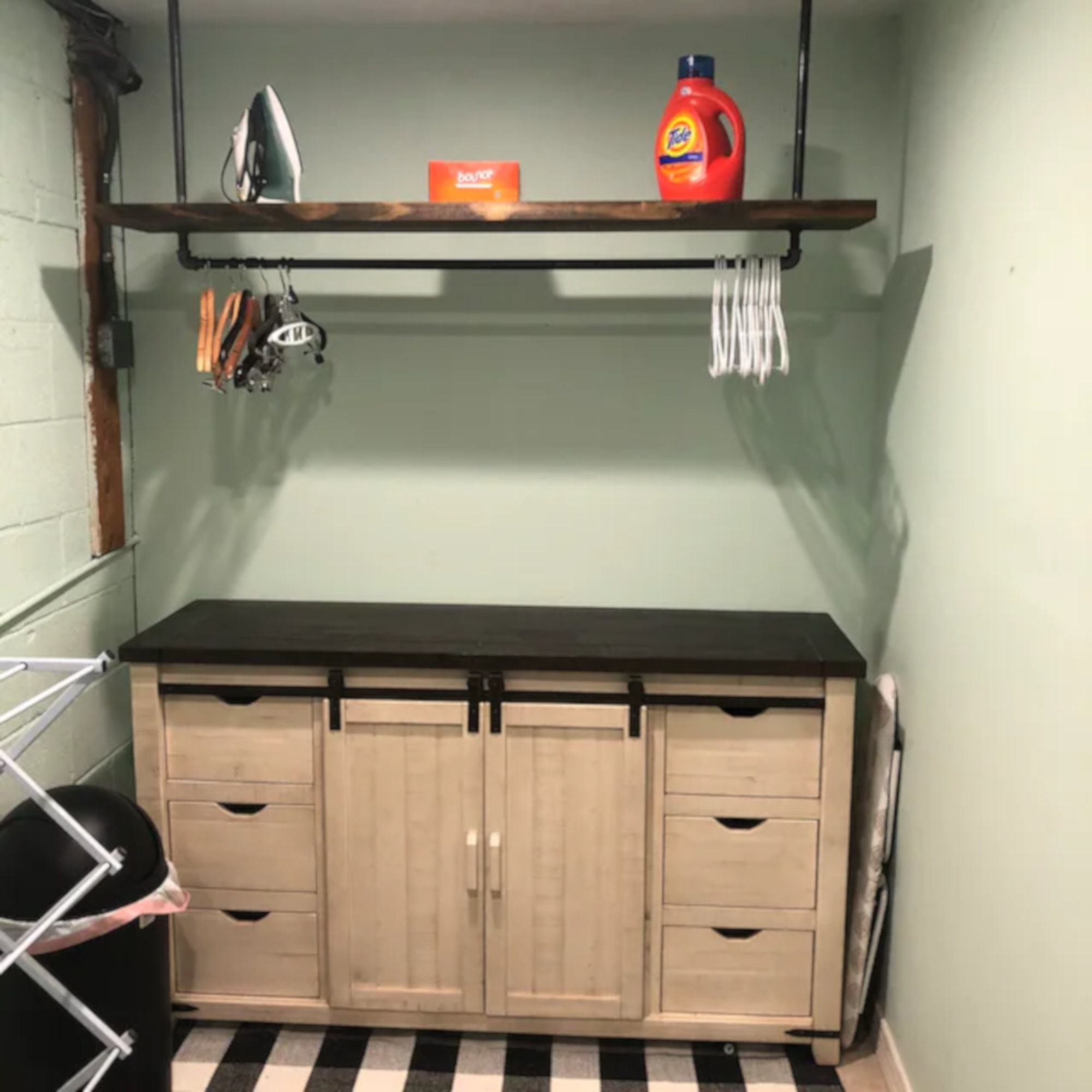 Clothes bar for laundry room sale