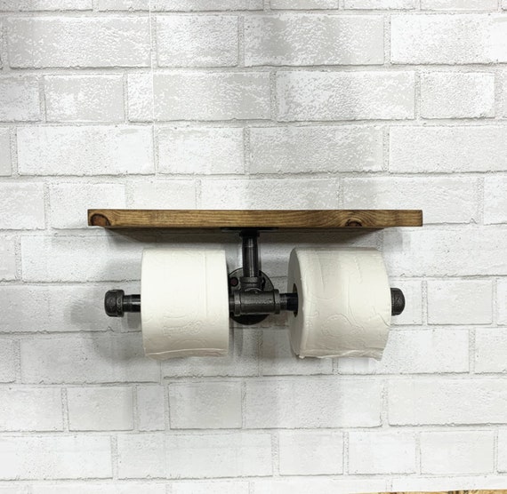 Industrial Pipe Design Single Toilet Paper/ Towel Holder choose from 2 colors 