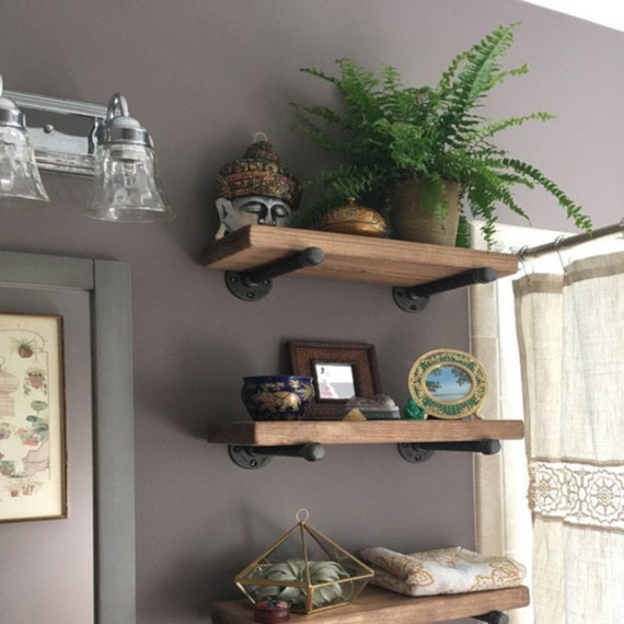 Floating Shelf Industrial Shelf Wall Shelf Farmhouse Pipe Shelf