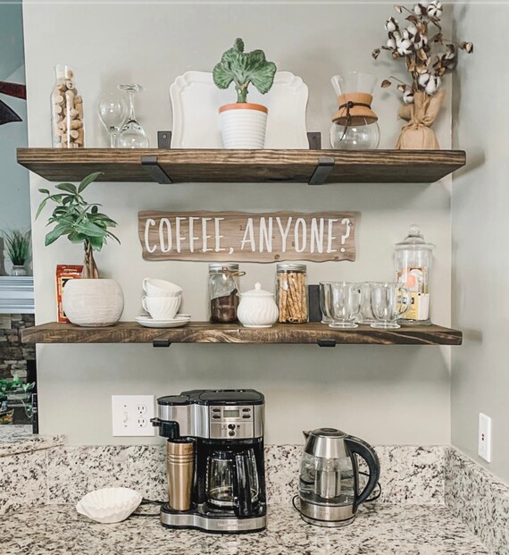 Coffee bar floating shelves online