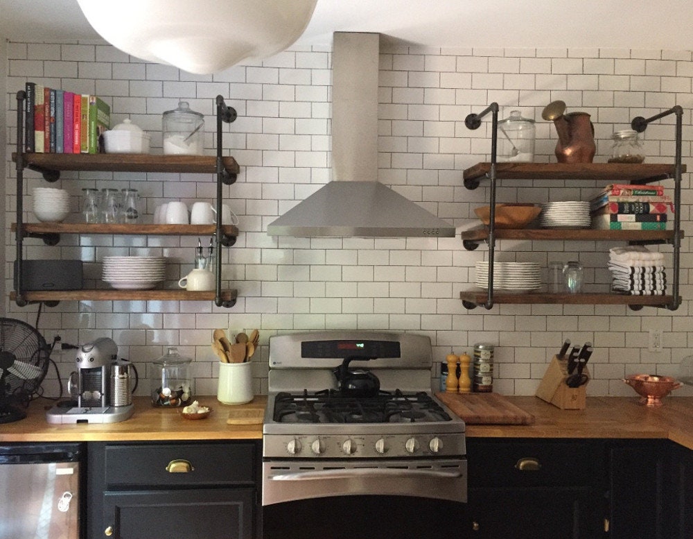 Farmhouse Rustic Wall Unit 7 25 Deep 36 Wide With Canada Farmhouse Rustic Wall Unit 7 25 Deep 36, How Wide Should Kitchen Shelves Be