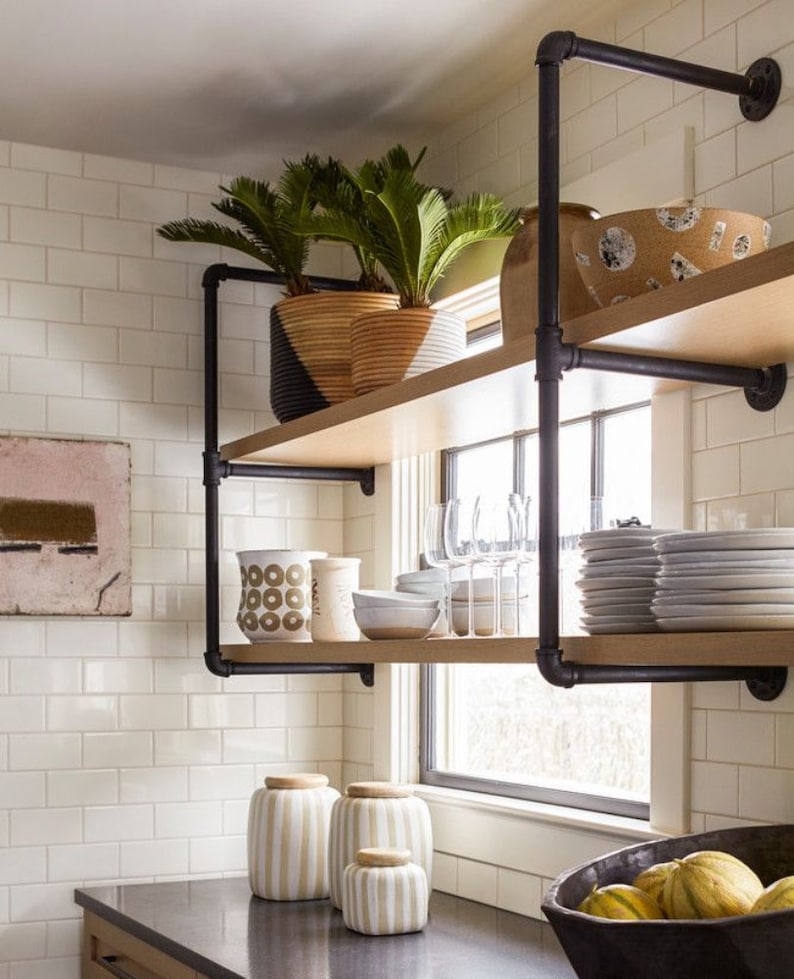 Wall Shelf Unit 10 Deep Extra Long Rustic Image 0