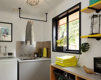 Farmhouse Laundry Room Rack, Drying Rack, Clothes Drying Bar