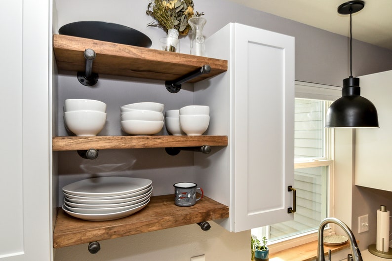 Rustic Floating Shelves Without Brackets Farmhouse Image 0