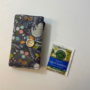 SlothTea Wallets, Tea lover gifts. Tea Organizer, Tea Snobs