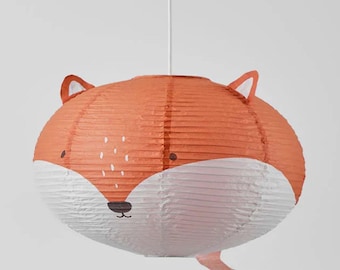 FOXY - Fox Paper Lantern Pendant Light – Kids Nursery Decor
