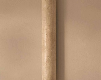 Kinkiet XL z trawertynu | Minimalistyczna lampa z naturalnego kamienia, lampa w stylu śródziemnomorskim wabi-sabi
