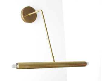 DEBORA - Aplique de pared de latón con brazo de 2 luces- Iluminación de baño moderna - Iluminación de tocador