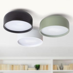KAI - Semi Flush Light Fixture - Kitchen Ceiling Lights - Modern Lighting - Green, Black  & White Flush mount Lamp