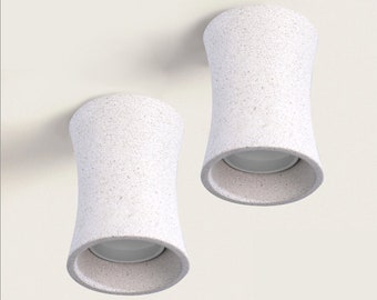 ERA - Minimalist Concrete Ceiling Light - Scandinavian Cylinder Spotlight  Pendant Lamp Fixture - Modern Decor