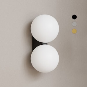 TINA2 - Vanity Lighting - Wall Light Sconce - 2 Light Vanity Fixture - Mid Century Modern Home Decor - Minimalist - Bathroom IP44