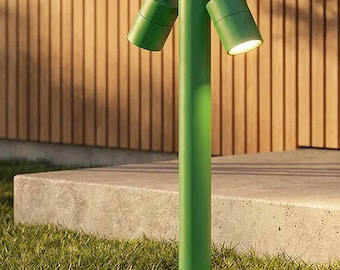 ORA Outdoor Post Light | Dual Adjustable Spotlight Lamp, 18" Height, Weatherproof Stainless Steel