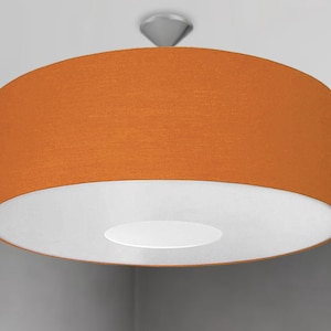 Modern Fabric Drum Lampshade: Flush Mount Ceiling Light with Diffuser