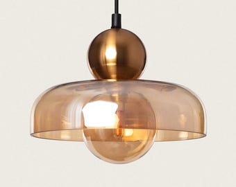 SUSI - Lampa wisząca z przydymionego szkła - Lampa kryształowa - Lampy wiszące - Luksusowe oświetlenie - Nowoczesna oprawa sufitowa