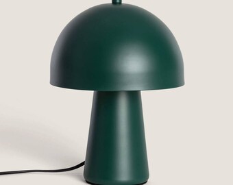 Lampa stołowa AMANITA Mushroom | Matowa metalowa kopuła oświetleniowa | Akcent biurkowy w stylu Mid-Century Modern