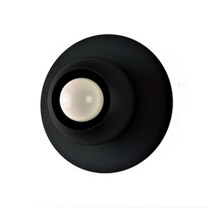 BALL Elegant Gold Ball Wall Lamp with Disk Black Shade Contemporary Home Decor image 5