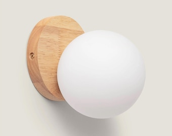 SIA - Wooden Wall Sconce: Scandinavian Home Decor, Minimalist Vanity Light