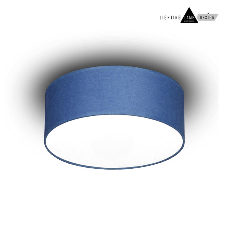 Blue Flush Mount Ceiling Ceiling Lamp Shade Blue Kids Etsy