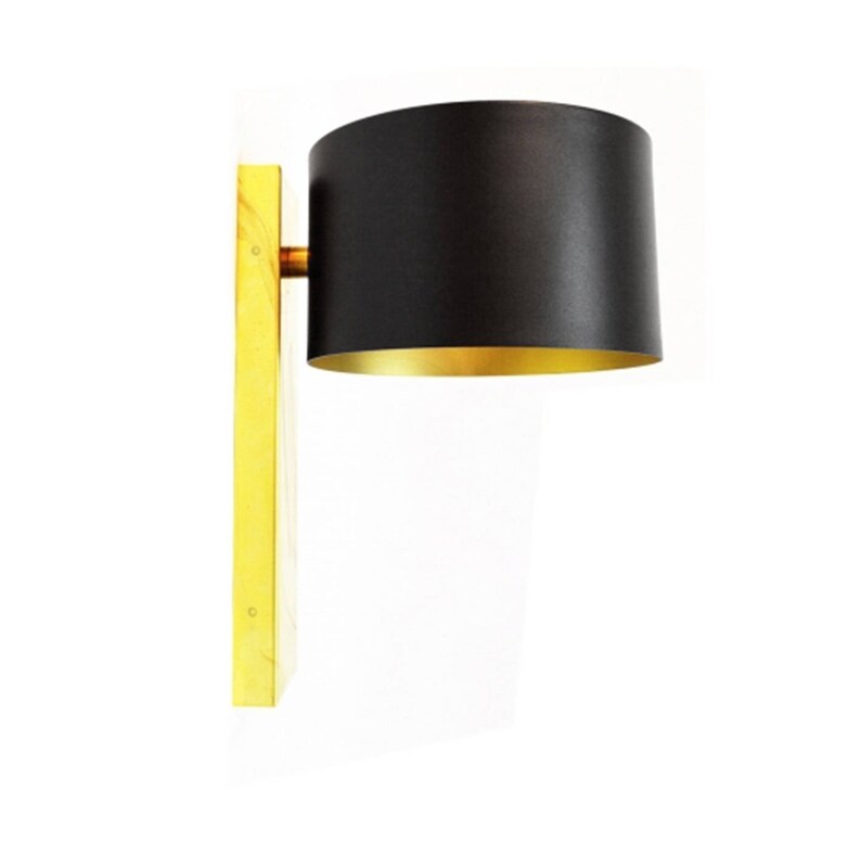 Sconce Modern Cylinder Light Brass and Black Wall Light Etsy