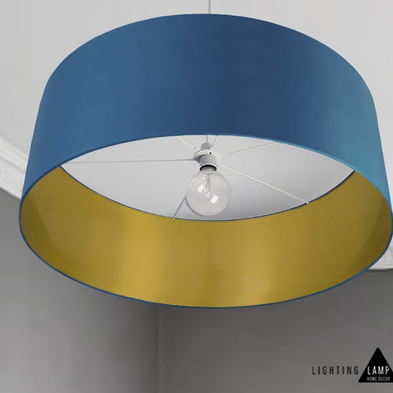 Navy blue ceiling lamp shade 