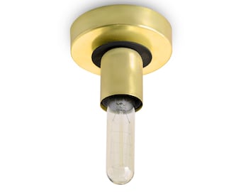 Minimalist Brass Wall Sconce: Mid Century Modern Ceiling Lamp