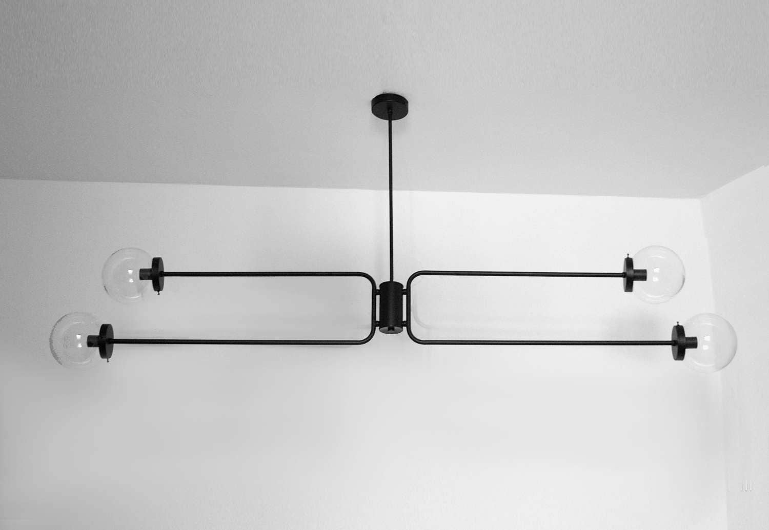 Modern Flush Mount Ceiling Light 2 Arm Mid Century Lighting