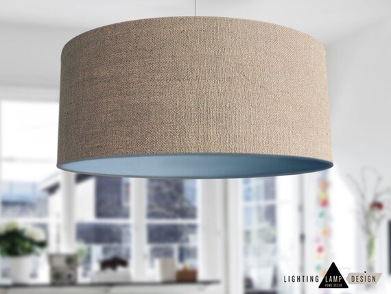 Rustic Burlap Pendant Lamp Light Decor Lighting Ponz Home Bar Kitchen Ceiling Custom