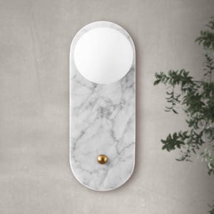 MARBLE - Marble Wall Light Sconce, Mid Century Modern Living Room Lamp, Vanity Lights, Bathroom Wall Lighting
