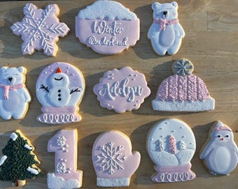 Winter Onederland Sugar Cookies
