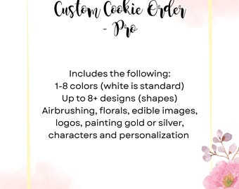 Custom Decorated Sugar Cookies, Vanilla Royal Icing