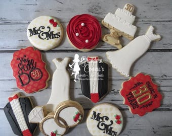 Wedding shower sugar cookes