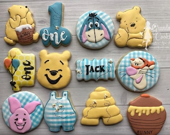 Winnie the Pooh Birthday Sugar Cookies
