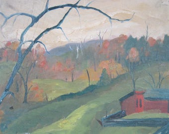 Landscape, Red Barn