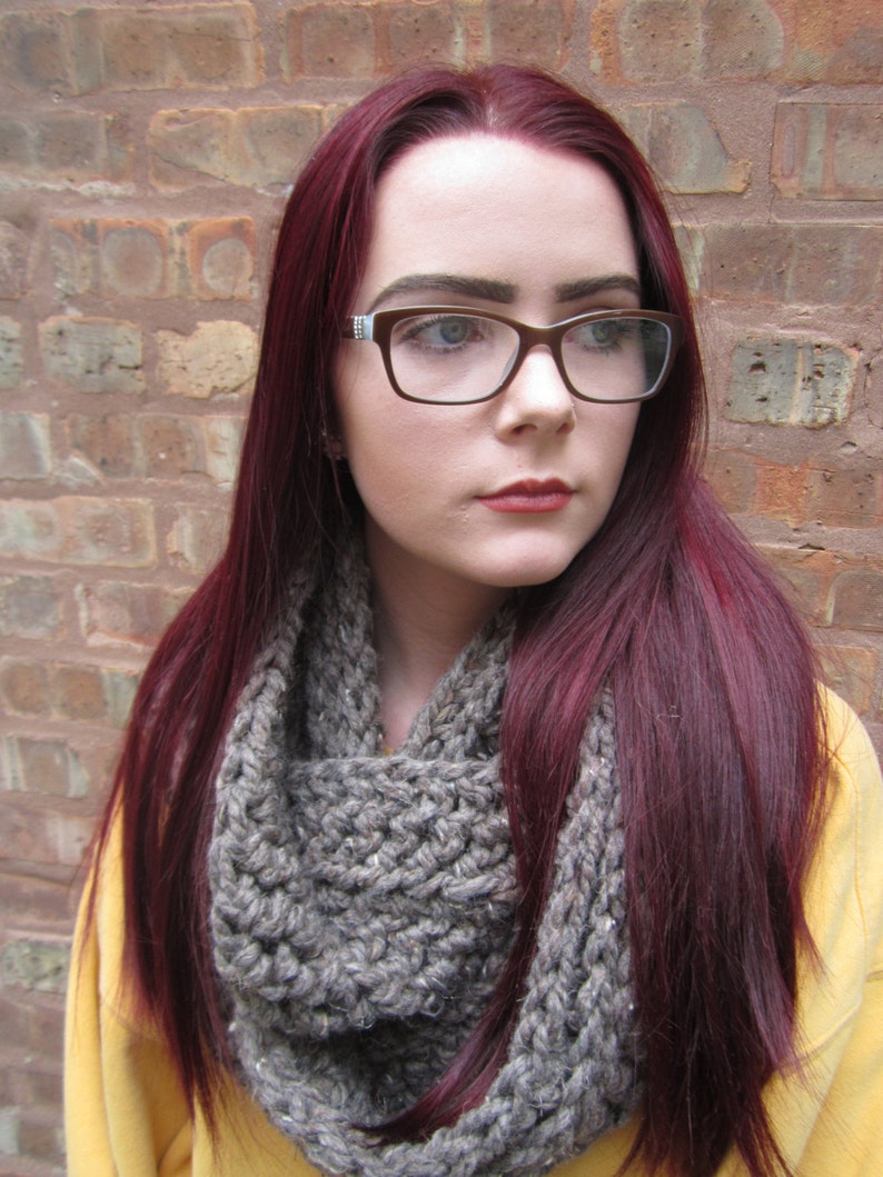 Chunky Wool-blend Crochet Infinity Scarf - Etsy