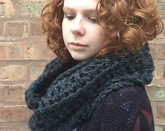 Chunky Wool-blend Crochet Infinity Scarf - Etsy