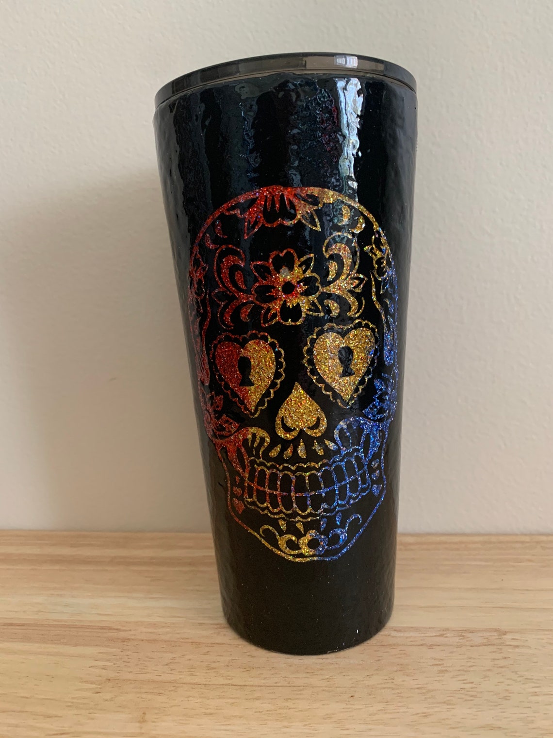 Sugar Skull Tumbler Etsy
